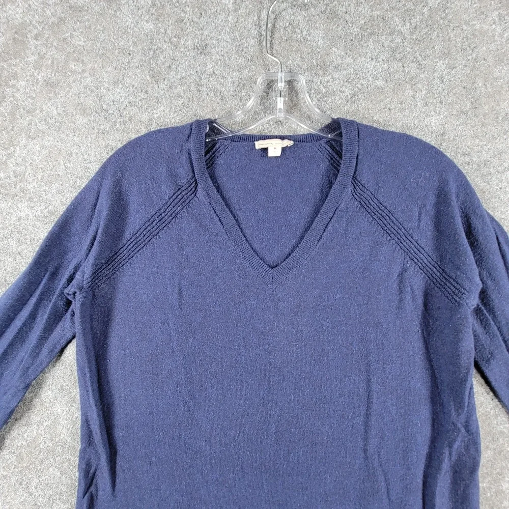 GAP Maternity Pullover Sweater Womens M Navy Blue‎ Classic V-neck Lightweight